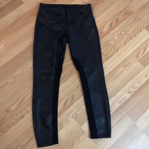 Liquid leather leggings